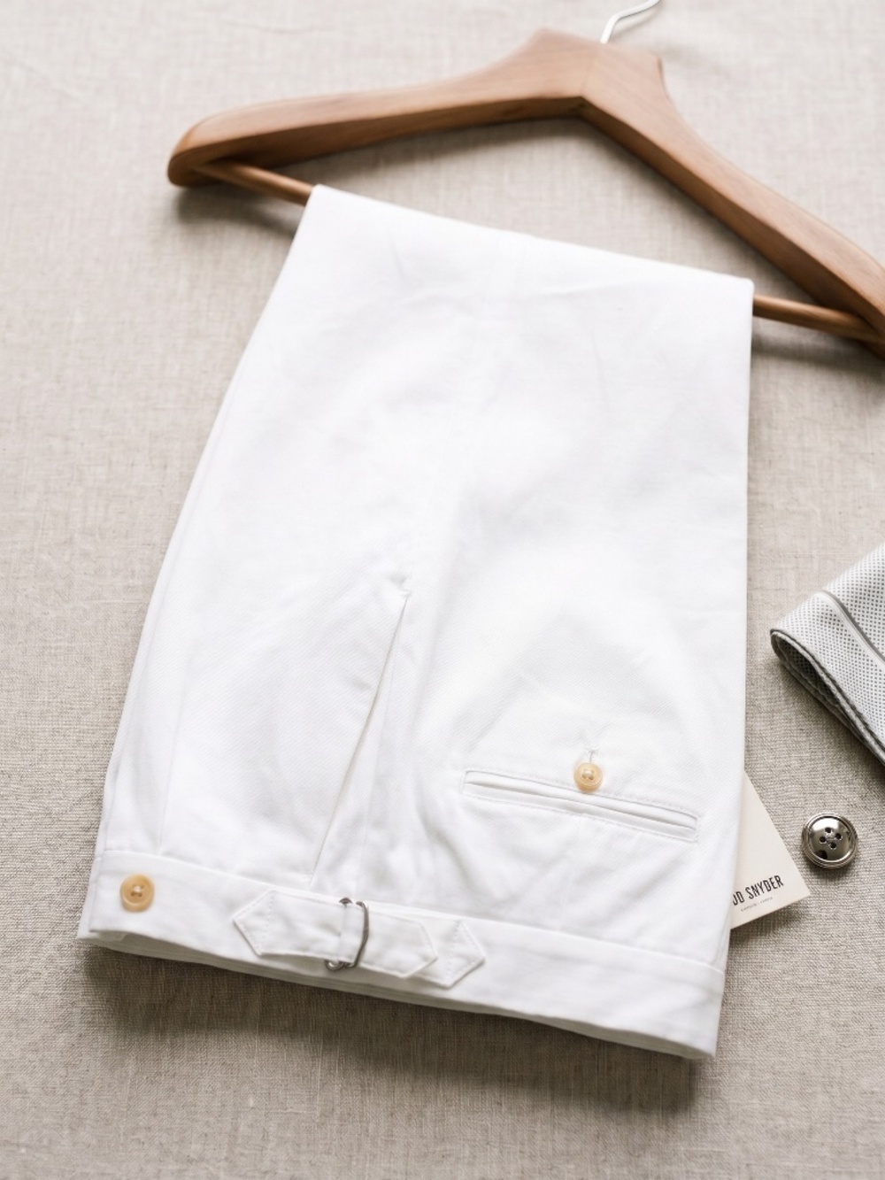 NWT Todd Snyder Lightweight Cotton Side Tab Trouser White - 32/32